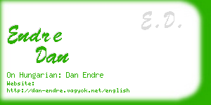 endre dan business card